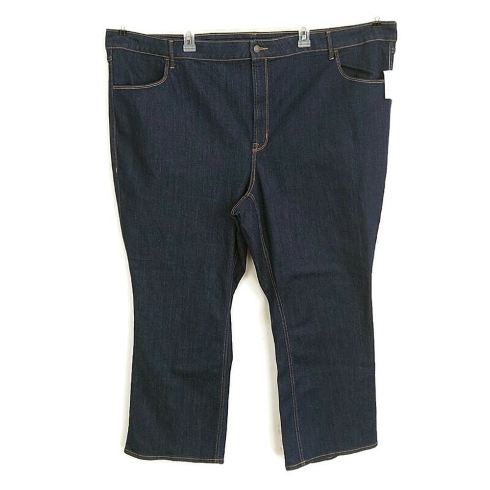 Old Navy Kicker Boot-Cut Jeans Womens 30 Short Dark Wash Mid-Rise Stretch Denim
